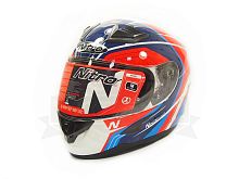 Шлем интеграл NITRO N2400 PIONEER (White/Red/Blue), размер L (6 шт в кор.)