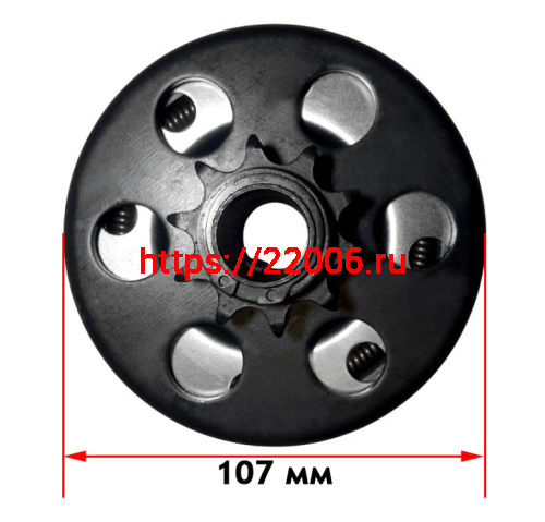 Сцепление  автоматическое, на вал 19 мм, цепь 428, звезда 10 зубов