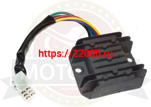 Реле регулятор с проводом х конт. мал. колодка (гнездо) CB250 см3 Zongshen ZS 172FMM (100205413)