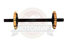 Вал ведущий мотобусировщика (со звездочками) 535мм, (Помор 500)