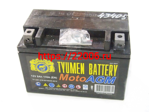 Аккумулятор 12В 9 А/ч, кислотный AGM (Тюмень 6МТС -9) (150х86105) прямая полярность (залитый) Аккумулятор 12В 9 А/ч, кислотный AGM (Тюмень 6МТС -9) (150х86105) прямая полярность (залитый)