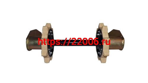 Вал Буран ведомый (направляющий) УСИЛЕННЫЙ с балансирами (4-е подшипника)
