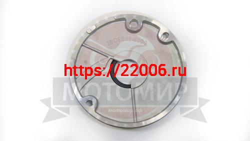 Крышка коленвала 1Р39 Альфа "Zodiak" 100/110 левая маслоотделительная (круглая) №2 в сборе фото 2