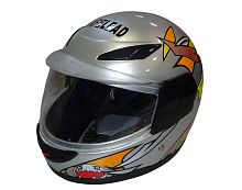 Шлем интеграл "Safelead" HF-908 (619) Детский E05 BLACK, TB-SILVER размер L (16 шт.)