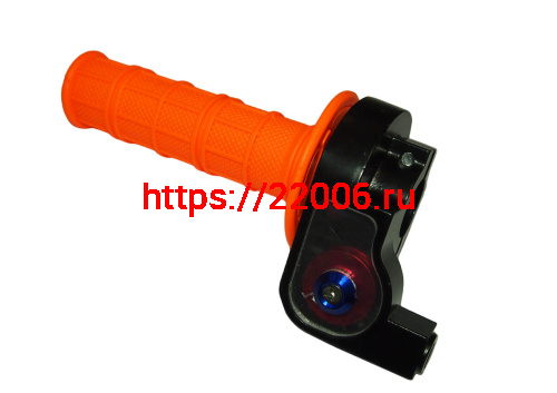 Ручка руля правая (газа) TTR 50-250 в сборе (с резинкой) короткоходая с корпусом + ручка лев (38386) фото 3
