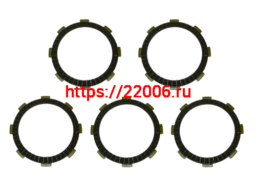 Диск сцепления CG/CB, YX140-160, YBR125  Хантер (91х110/119х3мм, 8ш) ферридо (компл. 5 шт.)