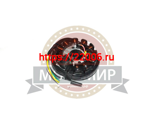 Зажигание 4х т GY6-125/150 голое (без маховика) (статор 10+1 катушек) (1803103)
