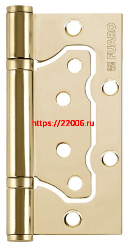 Петля Fuaro (Фуаро) универсальная без врезки IN4500W PB (500-2BB 100x2,5) латунь