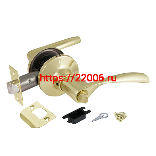 Ручка Ajax (Аякс) защелка DK610 PB-BK (6010 PB-B) (фик.) золото Ручка Ajax (Аякс) защелка DK610 PB-BK (6010 PB-B) (фик.) золото