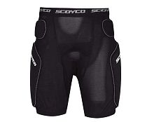Шорты защитные мото SCOYCO PM01, черные, р-р 32,  L, защитные вставки в ценных местах