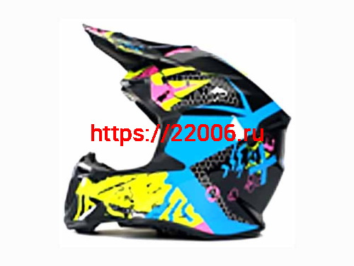 Мотошлем VIRTUE MD-902 Кросс черно-голубой (S)