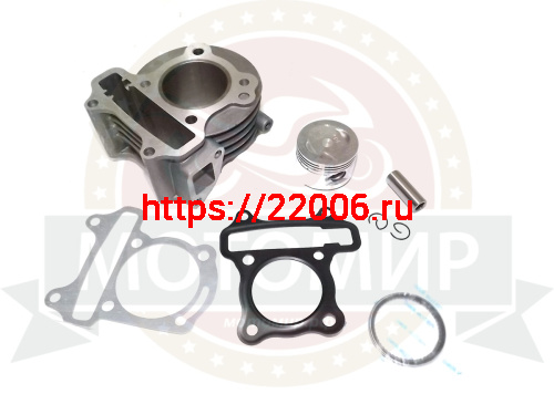 Цилиндр в сборе с поршнем 4-х такт. скутер (80см3 ) Тюнинг 47,00 мм (под шпильки 50 см3)