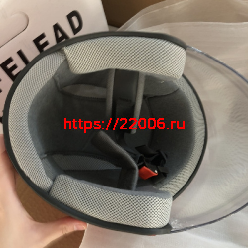 Шлем открытый "Safelead" HF-212 NEW DEEP BLUE, бургунди, черный, размер M фото 2