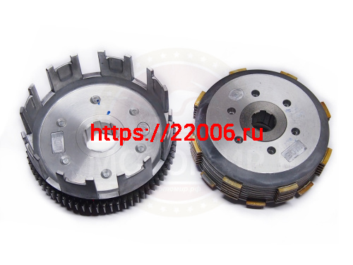 Барабан сцепления CB250 см3 Zongshen ZS 174MN-3 в сборе (8 паз+8 полупаз) 6 болт 7 дис 6 (100202872) фото 3