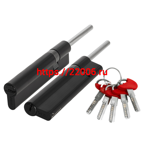 Цилиндровый Fuaro (Фуаро) механизм D-PRO5007 Tang 100 w/k (65+10+25) BL-24 черный 5Key без верт.