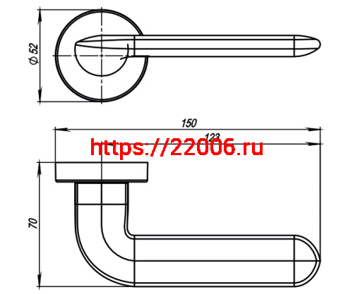 Ручка Armadillo (Армадилло) раздельная R.URB52.EXCALIBUR (EXCALIBUR URB4) OB-13 античная бронза фото 3