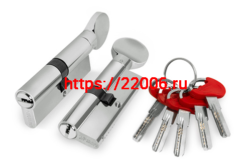 Цилиндровый Fuaro (Фуаро) механизм (D-PRO502/100) D-PRO5002Knob100(45+10+45) CP хром 5Key