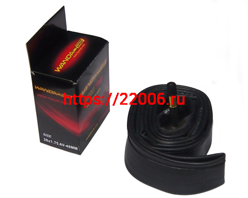 Велокамера 28" х 1.75 (1.1/2-1.5/8) (A/V 48mm) бутиловая, цвет.короб., а/вентиль,высокий золот WANDA Велокамера 28" х 1.75 (1.1/2-1.5/8) (A/V 48mm) бутиловая, цвет.короб., а/вентиль,высокий золот WANDA