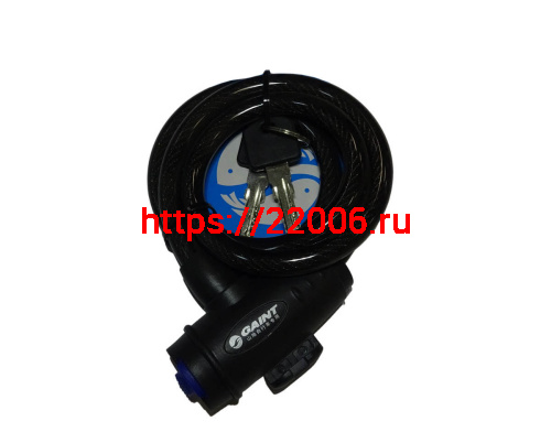 Замок для велосипеда с ключом тросовый 650-1000мм, большой замок,противоугонный (TRB-1407В), 103.101