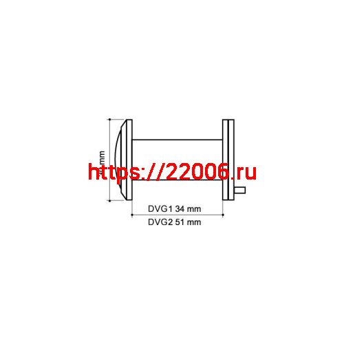 Глазок Armadillo (Армадилло) дверной, оптика стекло DV-PRO 1/60-35/BR/HD (DVG1/HD) CP хром фото 3