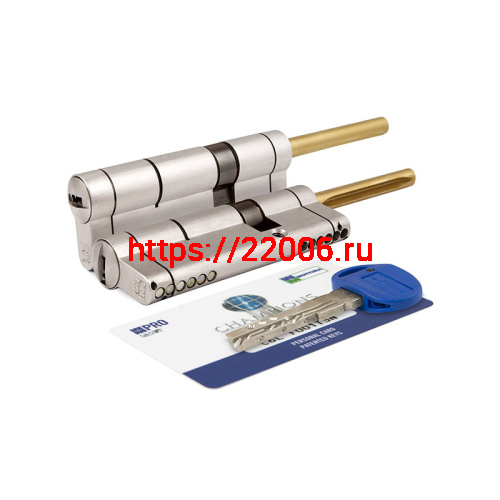 Цилиндровый механизм Mottura (Моттура) под вертушку (дл. шток) CP4P563101C5 (87 мм/51+10+26), МАТ.НИКЕЛЬ