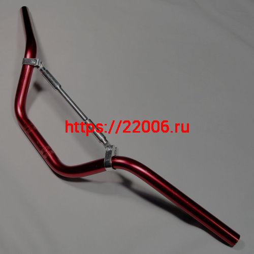 Руль Альфа красного цвета (ТЮНИНГ) (L-720mm, d-22mm)