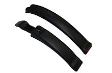Крылья велосипедные 26" пластик, черные, под V-brake, чёрные с красным отражателем (TBS SF-212F/R)
