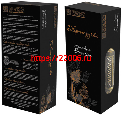 Ручка Fuaro (Фуаро) раздельная R.SM58.BAROCCO (BAROCCO SM) GOLD-24 золото 24К фото 2