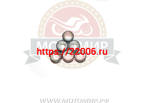 Ролик вариатора (компл 6 шт.) 16х13 6,5 гр GY6-50, 139QMB, Хонда DIO Ролик вариатора (компл 6 шт.) 16х13 6,5 гр GY6-50, 139QMB, Хонда DIO