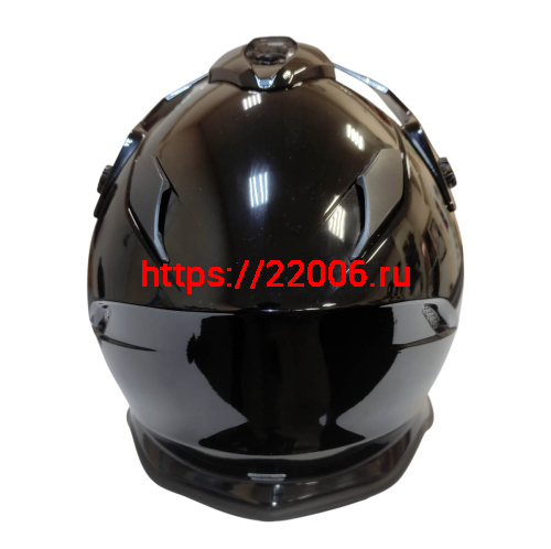 Шлем кроссовый со стеклом (туринг) СНЕГОХОДНЫЙ COBRA EC H331, черный, с ПОДОГРЕВОМ ВИЗОРА, размер S фото 4