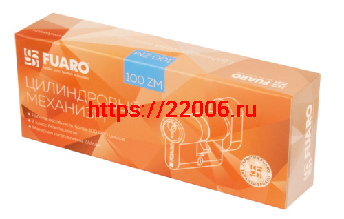 Цилиндровый Fuaro (Фуаро) механизм (100 ZM/80) 1000ZMKnob80(30+10+40) CP хром 5Key с вертушкой фото 2