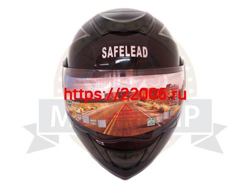 Шлем модуляр "Safelead" HF-119 TRANSFORMER с встр. очками, черный, серебристый размер S фото 2