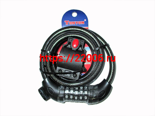 Велозамок трос d 12*1200мм кодовый Велозамок трос d 12*1200мм кодовый