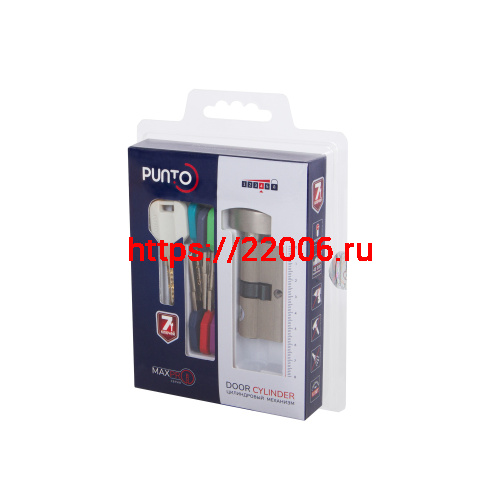 Цилиндровый Punto (Пунто) механизм MaxPro7002Knob65mm(30+10+25) SN никель 7key с вертушкой фото 2