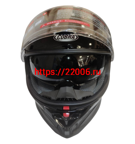 Шлем интеграл COBRA EC H153, черный глянцевый, с очками, размер XL фото 3 Шлем интеграл COBRA EC H153, черный глянцевый, с очками, размер XL фото 3