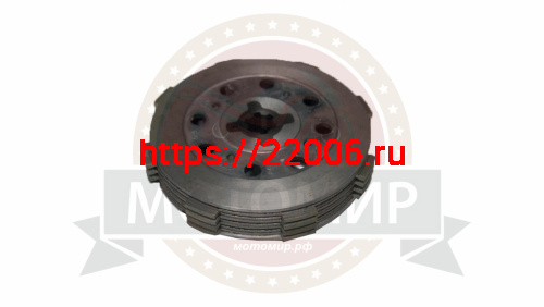 Барабан сцепления внутренний YBR125 в сборе с дисками (8 пазов) фото 2 Барабан сцепления внутренний YBR125 в сборе с дисками (8 пазов) фото 2