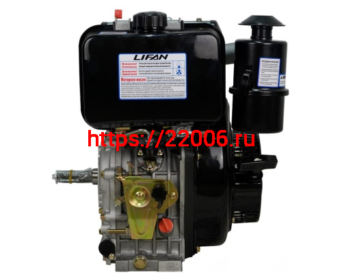 Двигатель LIFAN 10 л.с. С186FD дизельный (вал d25 мм) руч /эл. старт фото 2