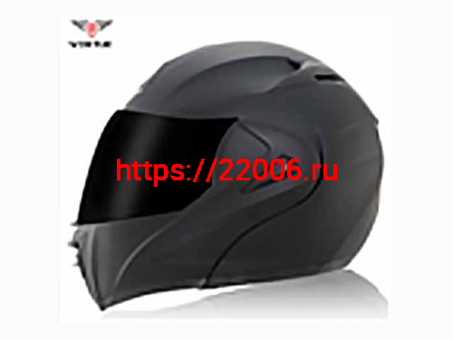 Мотошлем VIRTUE MD-808 трансформер с визором черный матовый с темным стеклом (XL) Мотошлем VIRTUE MD-808 трансформер с визором черный матовый с темным стеклом (XL)