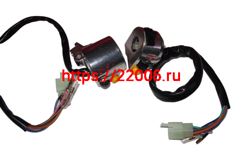 Переключатель Дельта, Zodiak, левый+правый , серебристый с проводом Переключатель Дельта, Zodiak, левый+правый , серебристый с проводом