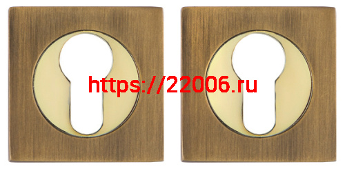 Накладка Fuaro (Фуаро) под цилиндр ET.K.KM52 (ET KM) AB/GP-7 бронза/золото